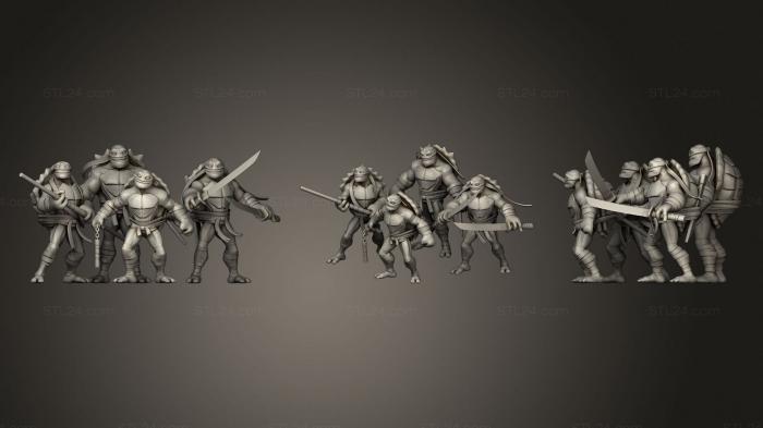 Military figurines (Turtles, STKW_2003) 3D models for cnc